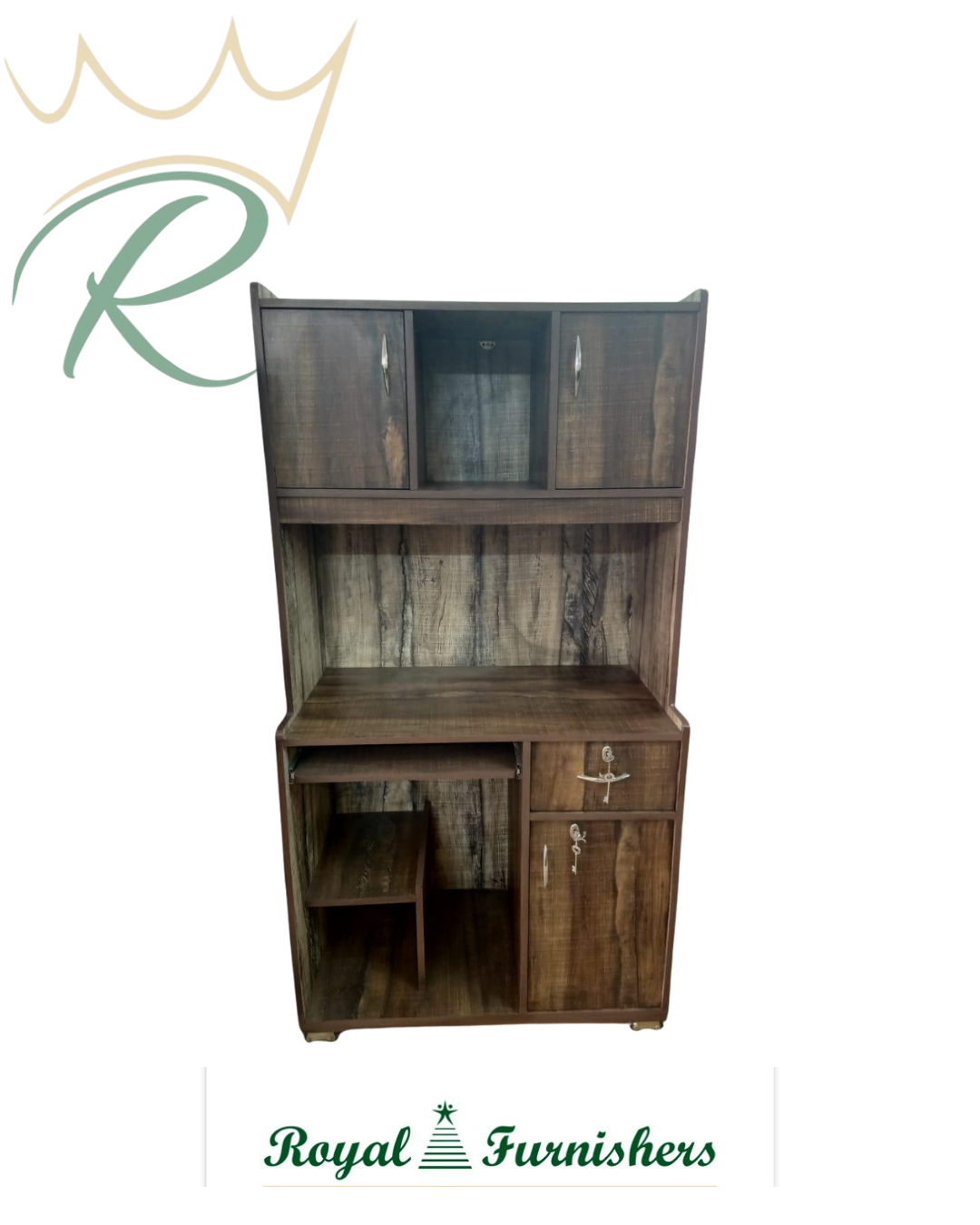 Wooden Computer Cum Study Cabinet