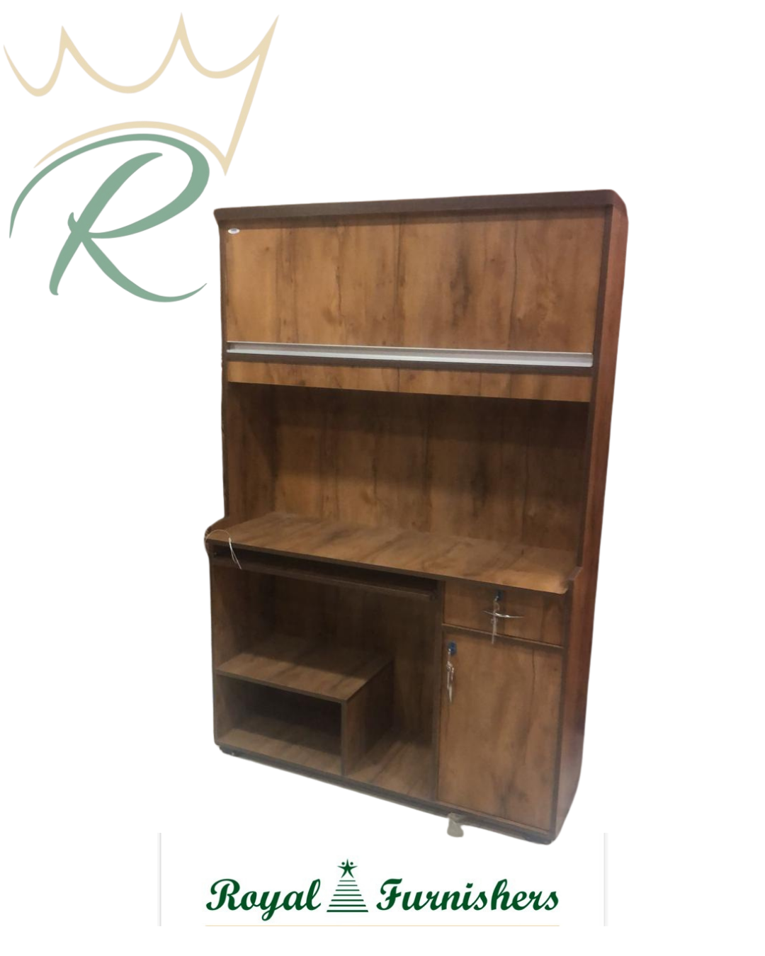 Wooden Computer Cum Study Cabinet